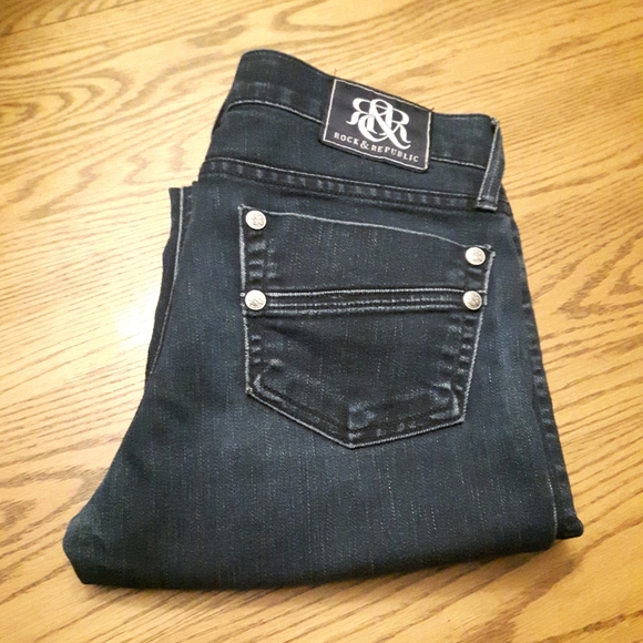 size 26 Rock & Republic dark blue Jeans - Picture 7 of 16